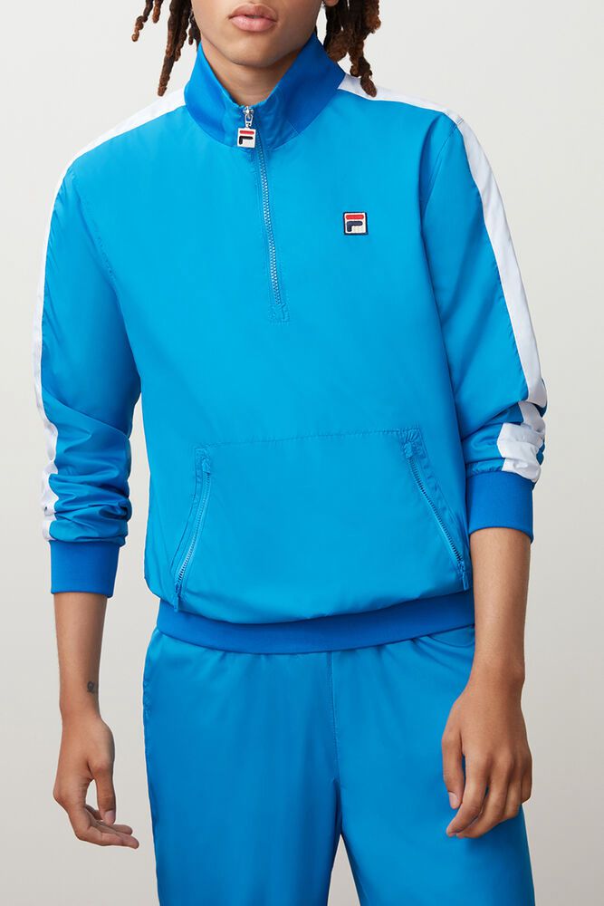 Fila Jacket Mens Blue - Hopper Windbreaker - Philippines 5907612-AI